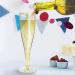 MR.FOAM Disposable Champagne Flutes - 6PC Gold Glitter Plastic glasses for Parties - 6.5 OZ - Buy Online on SooperMarket.com