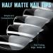 TOMICCA Soft Gel Nail Tips 510PCS Clear Half Matte Full Cover Nail Tips - Short Square Oval | Pre-Buff, No File, Traceless for Nail Extensions | Nail Art Salon & Home DIY - 12 Sizes - Buy Online on SooperMarket.com
