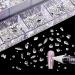 Nail Rhinestones Kit - 600 Iridescent Diamonds + 2500 Flat AB Rhinestones for Nail Art, Shoes, Clothes, and Jewels | DIY Crafts Gemstones Set - Buy Online on SooperMarket.com