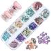 12 Grids Nail Art Shell Flakes Fragments Texture 3D Nail Charm Nail Art Decoration Manicure DIY Accessories