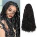 18 inch Passion Twist Water Wave Crochet Braids Hair - 7 Packs | Long Bohemian Locs | Synthetic Hair Extensions for Spring Twist and Fluffy Style - Buy Online on SooperMarket.com