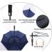 BARAIDA 62 Inch Golf Umbrella - Oversize Double Canopy Vented Windproof Waterproof Umbrella in Navy Blue - Automatic Open for Men, Women, and Family - Buy Online on SooperMarket.com