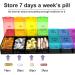 Extra Large Pill Organizer 2 Times a Day Weekly XL AM PM Pill Case 7 Day Pill Box Twice a Day Oversized Daily Medicine Organizer for Vitamins Big Pill Container Medication Dispenser(Black&Rainbow) - Buy Online on SooperMarket.com