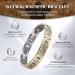 WELMAG WM Men Titanium Steel Magnetic Bracelet for Men Gold Line Design Adjustable Bracelets With Adjust Tool Luxury Box Halloween Jewelry Gifts(Sliver) - Buy Online on SooperMarket.com