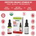 Certified Organic Vitamin D3 (490 Drops/Servings) - Extra Strength - 2500 IU Per Drop - Immune System Support - GMO Free - Gluten Free - Made in Canada - 13.5ml (Pack of 2) 13.5 ml (Pack of 2) - Buy Online on SooperMarket.com