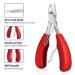 Professional Stainless Steel Nail Clippers for Thick Nails - Ideal for Ingrown Toenails, Men, Women, Seniors - Large Toenail and Fingernail Clippers Set (Red/Silver) - Buy Online on SooperMarket.com