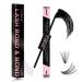 Cluster Lash Glue for Eyelash Extensions Eyelash Glue Lash Bond & Bond 2 in 1 Lash Cluster Glue Eyelash Extension Glue Waterproof Strong Hold for 72 Hours (10ml Black and Clear)