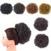 Afro Puff Drawstring Ponytail Extension Short Synthetic Afro Kinky Curly Puff Ponytail for Natural Hair Clip On Kinky Drawstring Curly Ponytail Bun Hairpieces (Medium 2#) Medium 2#