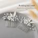 Edary Bridal Crystal Wedding Hair Comb - Flower & Leaf Hair Accessories for Women & Girls (2 Pack) - Buy Online on SooperMarket.com