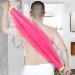 Exfoliating Bath Washcloth Deep Efficient Cleansing Back Scrubber with Large Contact Area Long Back Scrubber with Handles Convenient Bath Shower Scrubber for Men and Women(Pink)