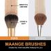 MAANGE 10-Piece Travel Makeup Brushes Set with Case - Foundation Kabuki Blush Eyeshadow Brushes, Sponge, and Cleaner (Blackgold) - Buy Online on SooperMarket.com