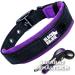 Black Rhino Comfort Collar - Super Soft Neoprene Dog Collar for All Breeds | Adjustable Reflective Weatherproof - Medium Purple/Black - Buy Online on SooperMarket.com