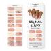 MOYOU LONDON Semi Cured Gel Nail Wraps 20 Pcs Gel Nail Polish Strips for Salon-Quality Manicure Set with Nail File & Wooden Cuticle Stick (UV/LED Lamp Required) - Lost Marbles