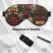 SSIMOO Skull & Red Rose Soft Sleep Eye Mask | Breathable Travel Eye Patch for Relaxation | Black - Buy Online on SooperMarket.com