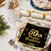 40 Black Napkins for 50th Birthday | Gold Party Paper Napkins 33x33cm | Elegant Decoration for Men Women and Girls - Buy Online on SooperMarket.com
