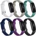 Keponew Compatible with Fitbit Inspire 2 Bands for Women Men, Sport Wristband Replacement for Inspire 2 Strap, Small, 6 Packs, Black/Gray/White/Blue/Plum/Pine Green Small 5.5"-7.2" Black/Gray/White/Blue/Plum/Pine Green