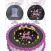 Cakeshop Burn Away Cake Edible Topper Pack | 1 x Icing sheet & 1 x Wafer Sheet | Goodbye Hello Pink All Ages & Occasions | Personalise With Your Custom Ages | Multiple Shapes & Sizes to Choose Prime