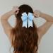 2 Pack 6 inch Bow Hair Clips Large Hair Bow Hair Barrette Clips for Women Girls Blue Hair Bow Light Blue - Buy Online on SooperMarket.com