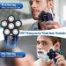 Bald Head Shaver 6 in 1 Cordless Waterproof Electric Razor for Men - Rechargeable, Wet Dry, USB Charging - Ideal for Head and Face Shaving - Buy Online on SooperMarket.com