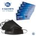 Buy Medical IIR Standard EN14683 Certified 3-Layer Disposable Masks - BFE 98% - 100 Pack Black Oral Masks for International Shipping - Buy Online on SooperMarket.com