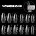 240 Pieces Full Cover Nail Tips - Clear Almond Shape No Wrinkle 12 Sizes Included | Perfect for DIY Manicure & Press-On Nails | International Shipping Available - Buy Online on SooperMarket.com