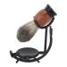 Bartrasierer holder shaving soap beard rasier holder soap shell keeps dry PU alloy wood healthy safe stable for home