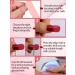 Kalolary Red Gel Nail Strips for Mother s Day | Glaze Brown Full Wrap Nail Polish Stickers | Aurora Nail Wraps | Long-Lasting Salon Quality | Includes Nail File & Wood Stick | UV/LED Lamp Required - Buy Online on SooperMarket.com