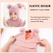 Mamunu Girls Winter Hat - Cute Pink Knit Beanie with Pompom & Fleece Lining for Ages 2-5 - Warm Shawl Cap for Children - Buy Online on SooperMarket.com