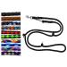 Dog linen large dogs up to 80 kg double brick jumbo 2.40m / 2.80m / 3.50m / 5m adjustable practice line / guide in 17 different fabulas very stable (2.80m 4 -fold black) 2.80m 4 -fold black
