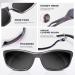Rivbos Polarized Cycling Sunglasses for Men & Women - Lightweight TR90 Frame UV400 Protection for Hiking Running Golf & Fishing - RB831 Silver & Black - Buy Online on SooperMarket.com
