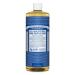 Dr.Bronner's pure-cast tire (peppermint 907.2 g)-Made with organic oils 18-in-1 applications: face body hair laundry pets and dishes concentrated vegan peppermint 946 ml (1 Pack)