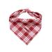 Lionet Paws Bandana for dog headscarf dog hill towel triangular scarf for small medium -sized and large dogs red checked red (1 -pack)