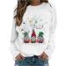 Women's Christmas Snowman Penguin Sweatshirt - Cozy O-Neck Raglan Top for Winter | Cute Xmas Jumper Sweater - Z37-White S - Buy Online on SooperMarket.com