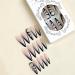 Buy MISUD Long Stiletto Press on Nails - Glossy Black French Tip Fake Nails with Rhinestones & Butterfly Design - 24 pcs Acrylic Nail Set - Fast International Shipping - Buy Online on SooperMarket.com