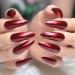 UrtjSDG Extra Long Sharp Stiletto Artificial Nails - Claret Red Lace Press-On Nail Tips for Salon Quality Art & Party Wear - Buy Online on SooperMarket.com