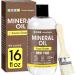AZEN 16oz Mineral Oil Food Grade Cutting Board Oil Food Grade Mineral Oil Mineral Oil for Wood Cutting Board Butcher Block Oil to Protect and Restore All Wood (with Brush)