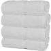 Chakir Turkish Linens 100% Cotton Premium Towels for Bathroom - 27'' x 54'' | 4-Piece Bath Towels Set in White - Buy Online on SooperMarket.com