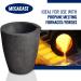 12KG MegaCast Graphite Crucible for Melting Gold, Silver, Copper, Brass, Aluminum - Black Cup Furnace Torch for Casting and Refining - Buy Online on SooperMarket.com