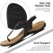 Women's Orthopedic Sandals with Arch Support - Athlefit Comfortable Orthotic Flip Flops in Black (Size 8.5) - Buy Online on SooperMarket.com