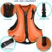 OMOUBOI Inflatable Snorkel Vest for Adults | Lightweight Buoyancy Aid for Swimming, Snorkeling, and Diving | Adjustable Leg Straps | Orange | 90-220 lbs - Buy Online on SooperMarket.com