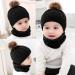 Yinuoday 2PCS Baby Knit Hat Scarf Set - Winter Beanie Cap with Circle Loop Scarf Neckwarmer in Black - Buy Online on SooperMarket.com