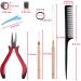 Duufin Dark Brown Microring Extensions Set - 500 Rings Pliers Needles Clips Comb & Mini Hair Gum for Perfect Hair Extensions - Buy Online on SooperMarket.com
