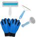 5 pieces pet brush set furniture pet hair removered Mitt*2 dogs cats brush for long -haired/short hair animal hair remover lint roller for sofa bed reusable double lint remover set 2