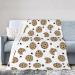Yyhhaofa Cookies Food Chocolate Chip Biscuits 40"x30" Ultra Soft Micro Fleece Blanket - Anti-Wrinkle Hypoallergenic and Long Lasting Black 40"x30"