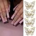 10 PCS 3D Metal Butterfly Nail Charms with Diamonds - Gold/Silver Rhinestone Nail Art Decoration - DIY Alloy Jewelry Accessories - Buy Online on SooperMarket.com