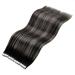 LAAVOO Ombre Tape In Hair Extensions | Real Remy Hair | Black Silver Balayage | 50cm | 20 Pcs #1B/S/1B | International Shipping - Buy Online on SooperMarket.com