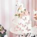Blumomon 30 Pcs 3D Butterfly Cake Topper Decor - Pink Gold Edge Cupcake Picks for Weddings Baby Showers & Birthdays - Buy Online on SooperMarket.com