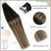 LAAVOO Real Hair Tape In Extensions - Balayage Brown & Black Ombre 50g 20pcs - Premium Quality Invisible Tape Extensions - Buy Online on SooperMarket.com