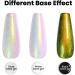 Shell Glitter Metallic Green Pearl Gel Nail Polish | Ocean Mermaid Effect | UV/LED Cured Clear Pastel Nail Gel 7.5ml - DZ09 - Buy Online on SooperMarket.com