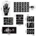 Qullue Henna Tattoo Stencils Kit II - Self-Adhesive Hand Mold for Women, Girls, and Teens - DIY Body Art Stencils with Flowers and Motifs - Buy Online on SooperMarket.com